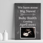 PERSONALISED Scan Image Print Baby Announcement Gift