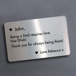 Step Dad Birthday Christmas Gift PERSONALISED Wallet Insert