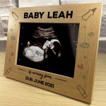 Personalised New Baby Scan Photo Frame Baby Shower Gift