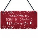 PERSONALISED Christmas Bar Sign HOME BAR Christmas Decor