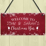 PERSONALISED Christmas Bar Sign HOME BAR Christmas Decor