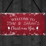 PERSONALISED Christmas Bar Sign HOME BAR Christmas Decor