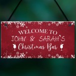 PERSONALISED Christmas Bar Sign HOME BAR Christmas Decor