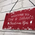 PERSONALISED Christmas Bar Sign HOME BAR Christmas Decor