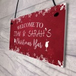 PERSONALISED Christmas Bar Sign HOME BAR Christmas Decor