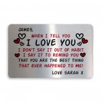 Novelty Love Gift Wallet Insert Anniversary Birthday Christmas