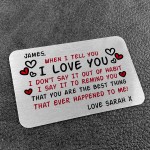 Novelty Love Gift Wallet Insert Anniversary Birthday Christmas