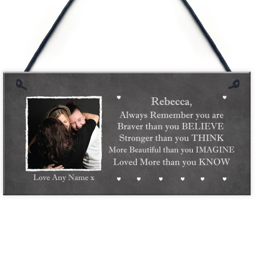 Stronger Braver PERSONALISED Friendship Plaque Birthday Xmas