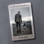 DAD Gift Personalised Metal Wallet Card Fathers Day Birthday