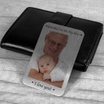 GRANDAD Gift Personalised Metal Wallet Card Fathers Day Birthday