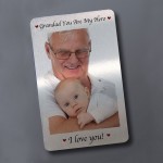 GRANDAD Gift Personalised Metal Wallet Card Fathers Day Birthday