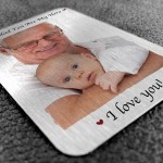 GRANDAD Gift Personalised Metal Wallet Card Fathers Day Birthday