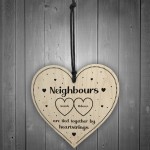 Thankyou Gift For Neighbour Wood Heart Neighbour Birthday Xmas