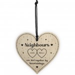 Thankyou Gift For Neighbour Wood Heart Neighbour Birthday Xmas