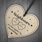 Thankyou Gift For Neighbour Wood Heart Neighbour Birthday Xmas