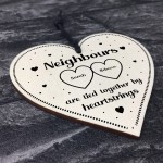 Thankyou Gift For Neighbour Wood Heart Neighbour Birthday Xmas