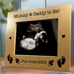 Personalised Mummy and Daddy To Be 7x5 Photo Frame Baby Scan