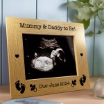 Personalised Mummy and Daddy To Be 7x5 Photo Frame Baby Scan