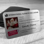 Santa Claus Lost Driving Licence Metal Card Christmas Gift