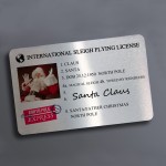 Santa Claus Lost Driving Licence Metal Card Christmas Gift