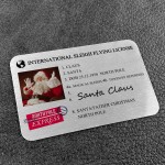 Santa Claus Lost Driving Licence Metal Card Christmas Gift