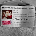 Santa Claus Lost Driving Licence Metal Card Christmas Gift