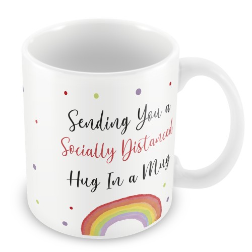 Social Distance Hug MUG Rainbow Friendship Gift Best Friend Gift