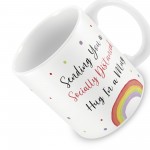 Social Distance Hug MUG Rainbow Friendship Gift Best Friend Gift