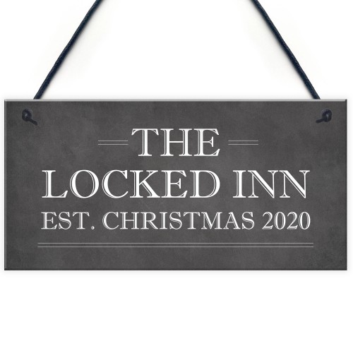 Personalised Christmas Bar Sign Novelty Lockdown Gifts Bar Signs