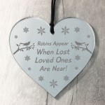 Robins Appear Poem ENGRAVED Memorial Plaque Heart Gift