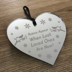 Robins Appear Poem ENGRAVED Memorial Plaque Heart Gift