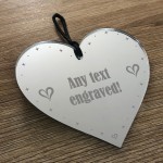 Thank You Gift ENGRAVED Hanging Heart Mum Dad Nan Grandad