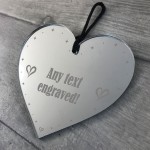 Thank You Gift ENGRAVED Hanging Heart Mum Dad Nan Grandad