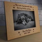 Dog Memorial Gift Wooden Photo Frame Rememberance Gift