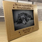 Dog Memorial Gift Wooden Photo Frame Rememberance Gift