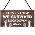 Funny Lockdown Bar Sign Novelty Home Bar Plaques Quarantine