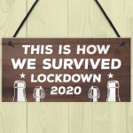 Funny Lockdown Bar Sign Novelty Home Bar Plaques Quarantine