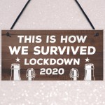 Funny Lockdown Bar Sign Novelty Home Bar Plaques Quarantine