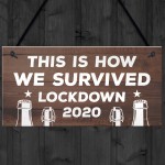 Funny Lockdown Bar Sign Novelty Home Bar Plaques Quarantine