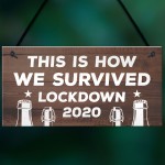 Funny Lockdown Bar Sign Novelty Home Bar Plaques Quarantine