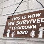 Funny Lockdown Bar Sign Novelty Home Bar Plaques Quarantine