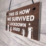 Funny Lockdown Bar Sign Novelty Home Bar Plaques Quarantine