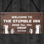 STUMBLE INN Bar Sign PERSONALISED Home Bar Garden Sign