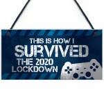 Funny Gaming Lockdown Sign Novelty Christmas Gift For Son