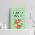 Dinosaur Theme Room Sign PERSONALISED Boys Bedroom Nursery