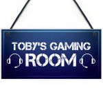 Personalised Boys Gaming Bedroom Sign Christmas Gamer Gifts