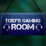 Personalised Boys Gaming Bedroom Sign Christmas Gamer Gifts