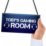 Personalised Boys Gaming Bedroom Sign Christmas Gamer Gifts