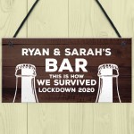 Lockdown Bar Sign Funny Home Decpr PERSONALISED Alcohol Gift