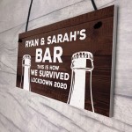 Lockdown Bar Sign Funny Home Decpr PERSONALISED Alcohol Gift